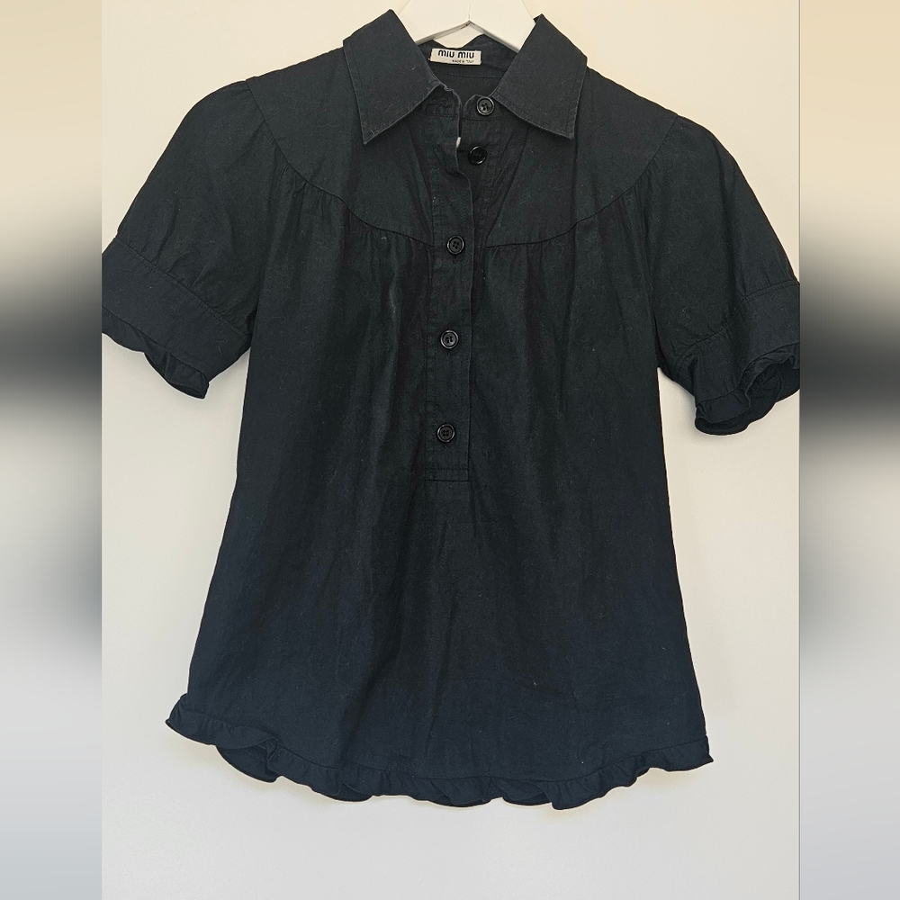 Miu Miu Black Button-Down Shirt
